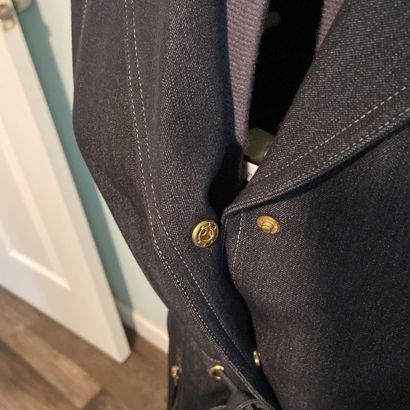 Premise dress 80% polyester and rayon size 4 gold button up - Picture 7 of 10